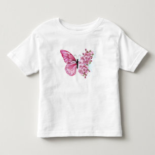 Flower Butterfly with Pink Sakura Toddler T-Shirt