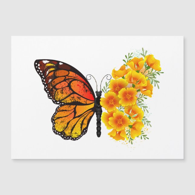 Flower Butterfly with Yellow California Poppy (Front)
