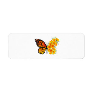 Flower Butterfly with Yellow California Poppy