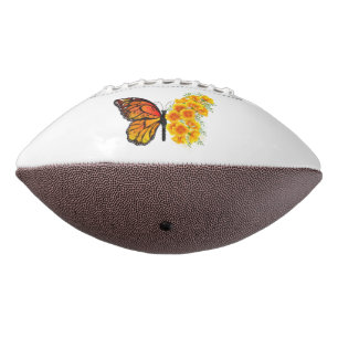 Flower Butterfly with Yellow California Poppy American Football