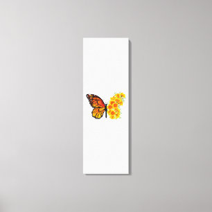 Flower Butterfly with Yellow California Poppy Canvas Print
