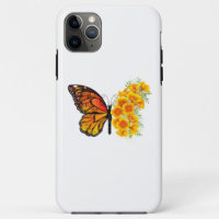 Flower Butterfly with Yellow California Poppy
