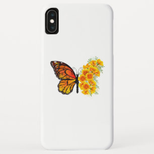 Flower Butterfly with Yellow California Poppy iPhone XS Max Case