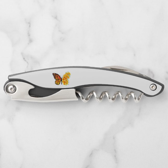 Flower Butterfly with Yellow California Poppy Corkscrew (Front)