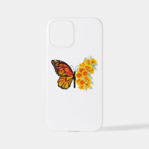 Flower Butterfly with Yellow California Poppy iPhone 12 Mini Case
