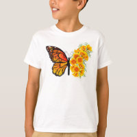 Flower Butterfly with Yellow California Poppy