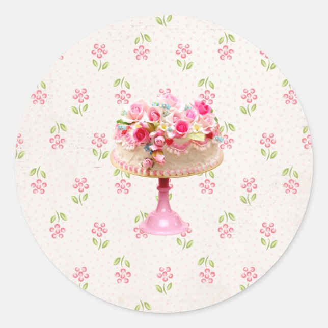 Flower Cake seal ....sticker (Front)