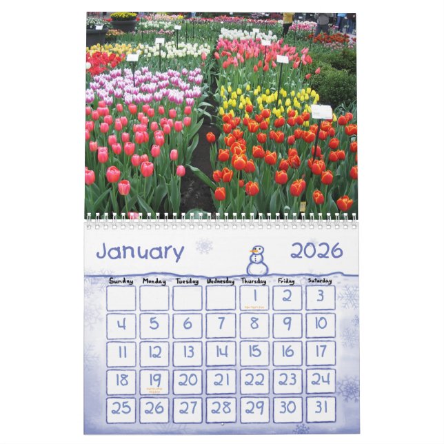 Flower Calender 10 Calendar (Jan 2026)