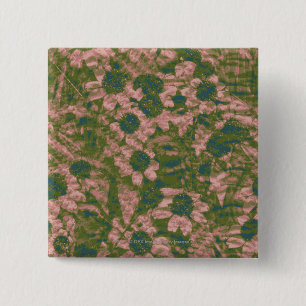 Flower camouflage pattern 15 cm square badge