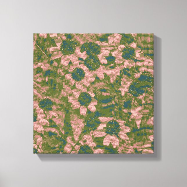 Flower camouflage pattern canvas print (Front)