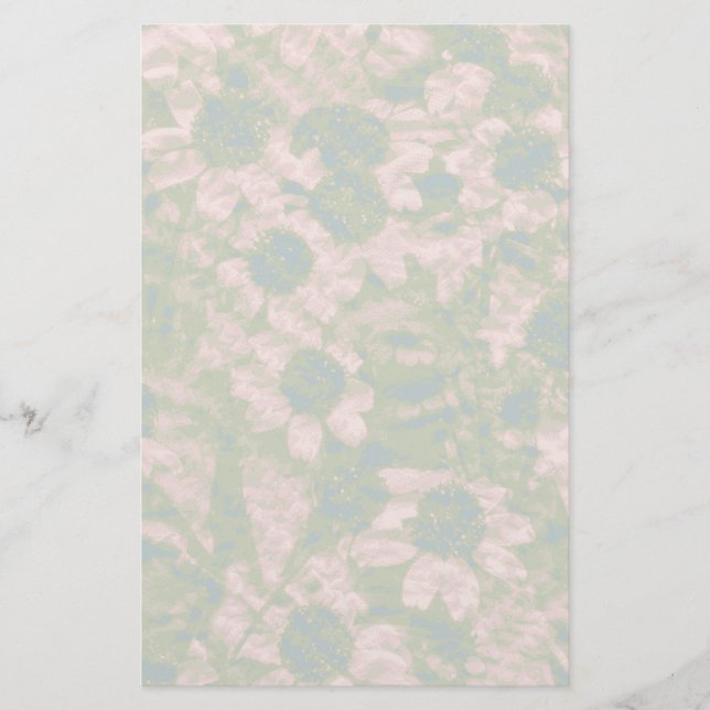 Flower camouflage pattern stationery (Front)