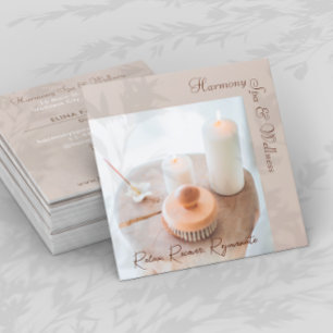 Flower, Candle, Brush Spa & Wellness Business Card