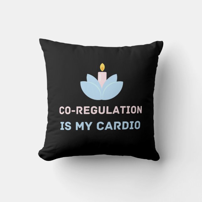Flower Candle Co Regulation Is My Cardio, Workout Cushion (Front)