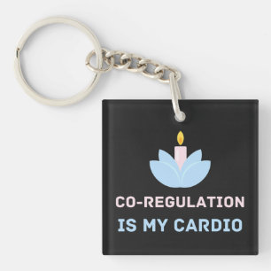 Flower Candle Co Regulation Is My Cardio, Workout Key Ring
