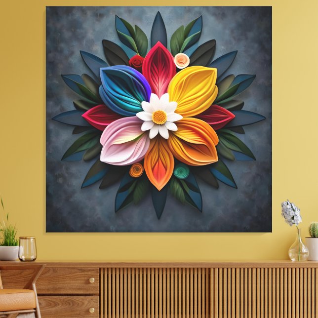 flower canvas print (Insitu(LivingRoom))