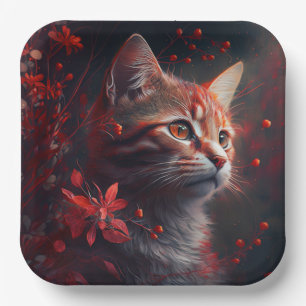Flower cardboard plate