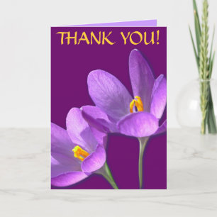 Flower Cards Purple Flower Custom Greeting Card