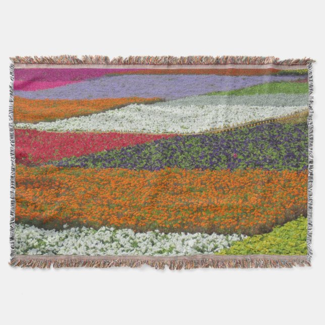 Flower Carpet Throw Blanket (Front)