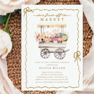 Flower Cart Bridal Shower Invitation
