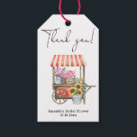 Flower Cart Bridal Shower Thank you Gift Tags<br><div class="desc">This beautiful design features elegant watercolors flower cart.</div>