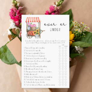 Flower cart - Over or Under bridal shower game