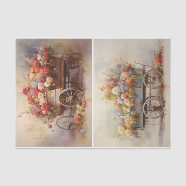 Flower Cart Tissue Paper (Front)