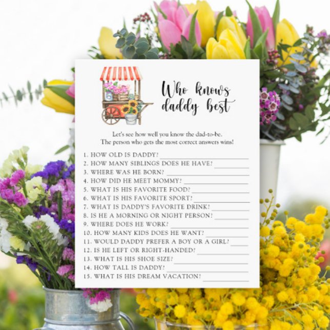 Flower cart - Who knows daddy best game (Creator Uploaded)