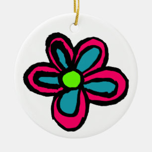 Flower Cartoon Statuette Ceramic Tree Decoration