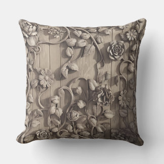 Flower carving cotton cushion