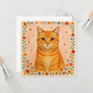 Flower Cat Card. Card