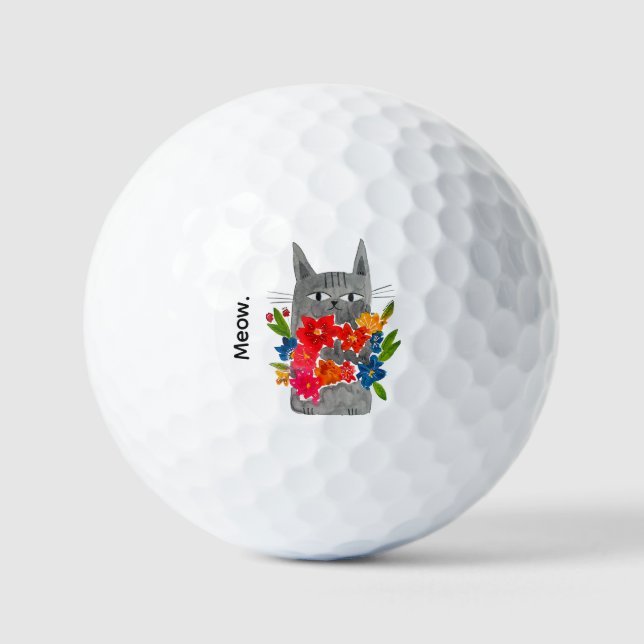 Flower Cat Golf Balls (Front)