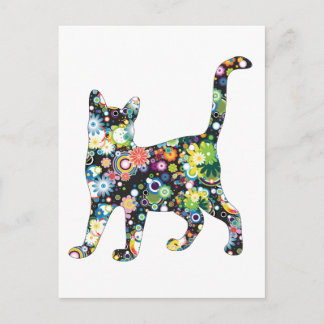 FLOWER CAT POSTCARD