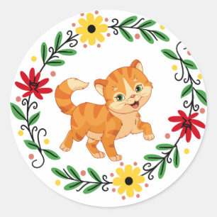 Flower Cat Sticker