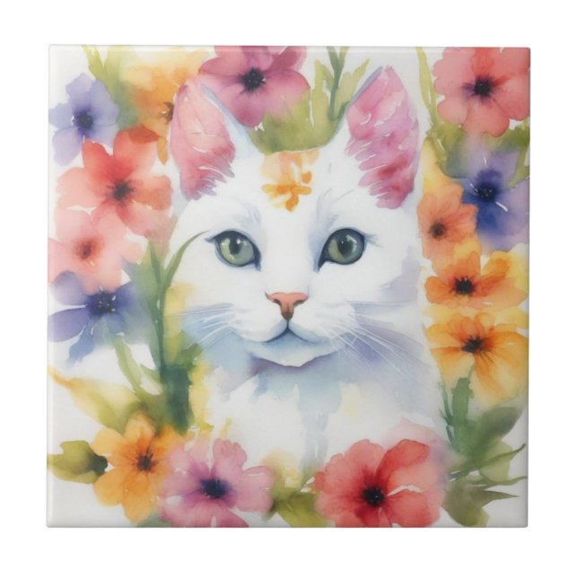 Flower Cat Tile (Front)