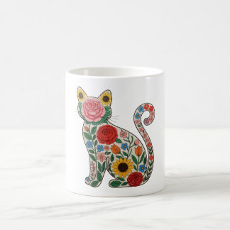 Flower Cat Wildflowers Kitten Lover Coffee Mug