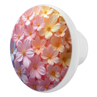 flower ceramic knob