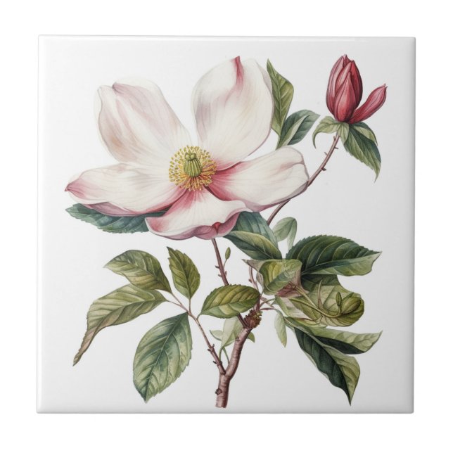 Flower Ceramic Tile (Front)