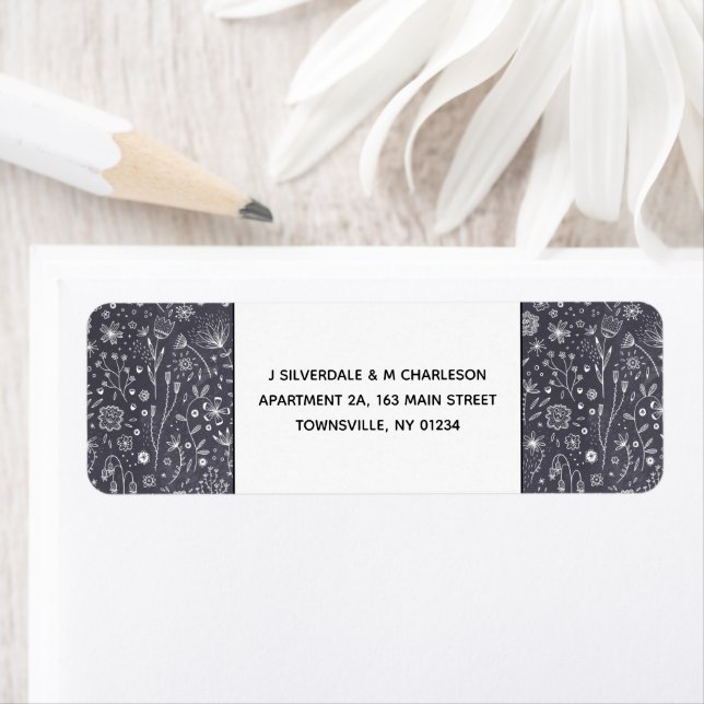 Flower Chalkboard Monochrome Modern Return (Insitu)