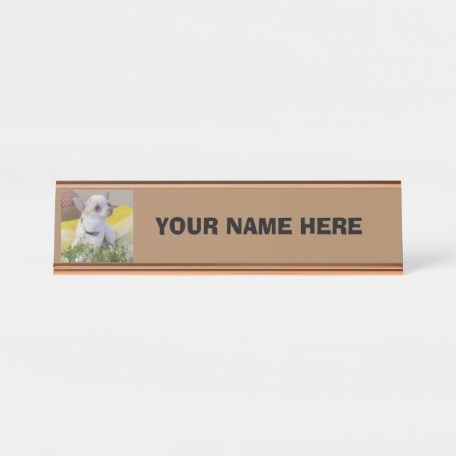 Flower Chihuahua Name Plate (Front)