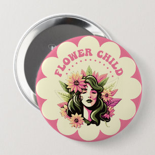 Flower Child  10 Cm Round Badge