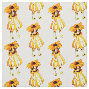 FLOWER CHILD BLACK-EYED SUSAN FLORAL FAIRY PATTERN FABRIC