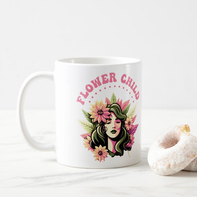 Flower Child  Coffee Mug (With Donut)