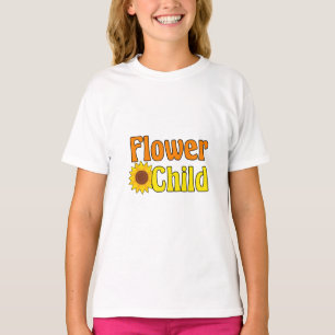 Flower Child Cute Sunflower Hippie Kids T-Shirt