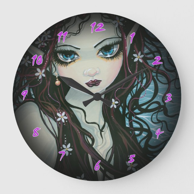 Flower Child Fairy Fantasy Art Clock (Front)