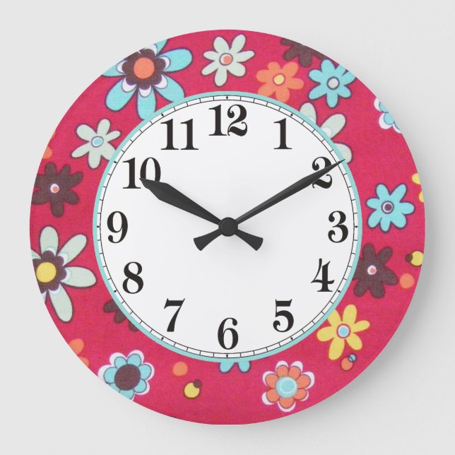 Flower Child Large Clock (Front)