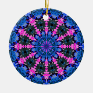Flower Child (pink-blue) Ceramic Tree Decoration