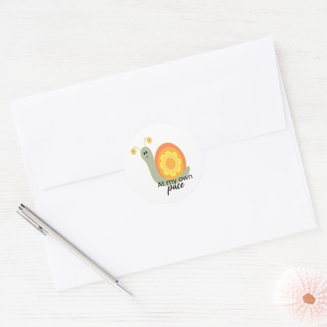 Flower Child Snail Laptop Decal Sticker (Envelope)