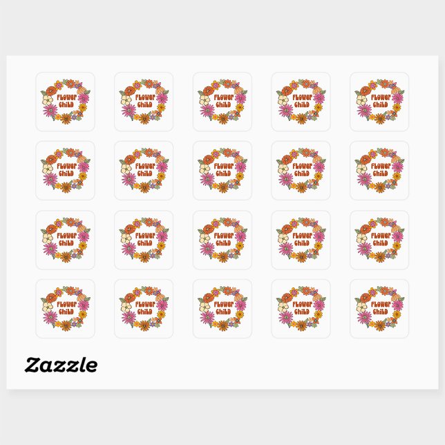 Flower Child Square Sticker (Creator Uploaded)