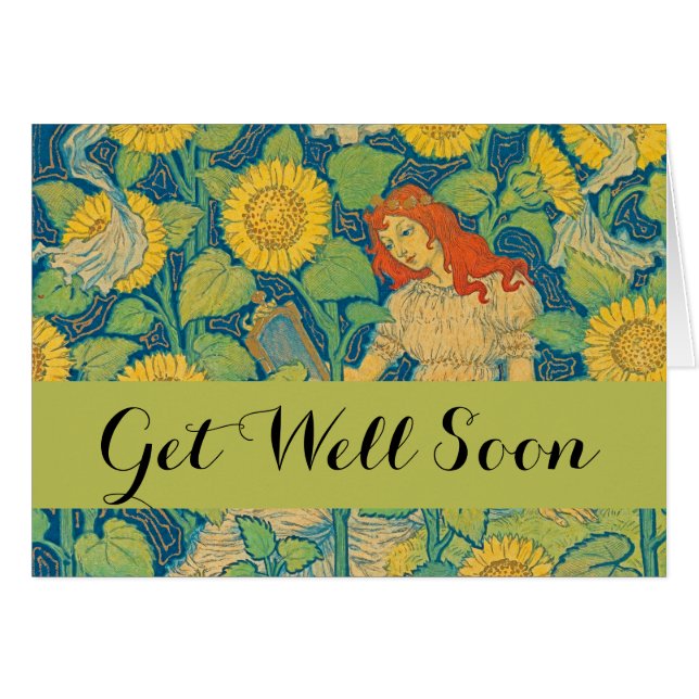 Flower Child Woman in Sunflower Garden (Front Horizontal)
