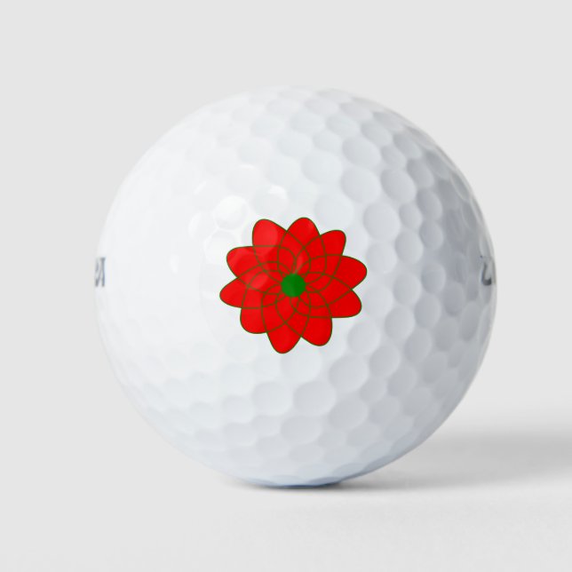 Flower - Christmas Flower Golf Balls (Front)